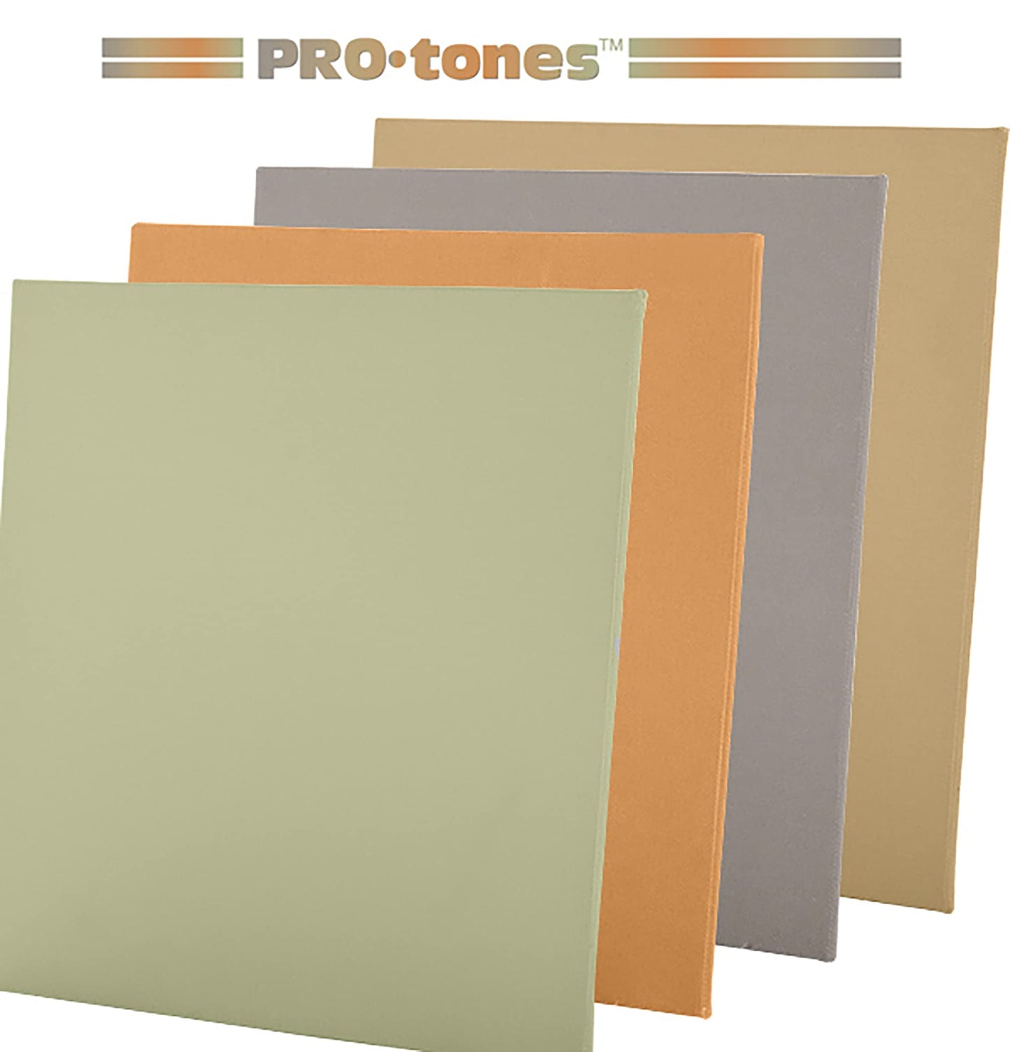 Paramount Pro-Tones All-Media Toned Canvas Panels 3-Pack - Triple-Primed 100% Cotton Canvas, Non-Reflective Colors - Grey 9x12