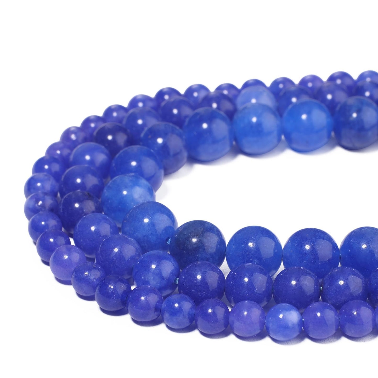 About 60pcs 6mm Natural Stone Beads Kyanite Beads Crystal Gemstone for Jewelry Making, DIY Bracelet Necklace