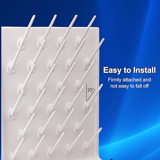 Wall Mounted Drying Rack 27 Pegs Lab Drying Draining Rack Cleaning Equipment Bench-top Laboratory Glassware