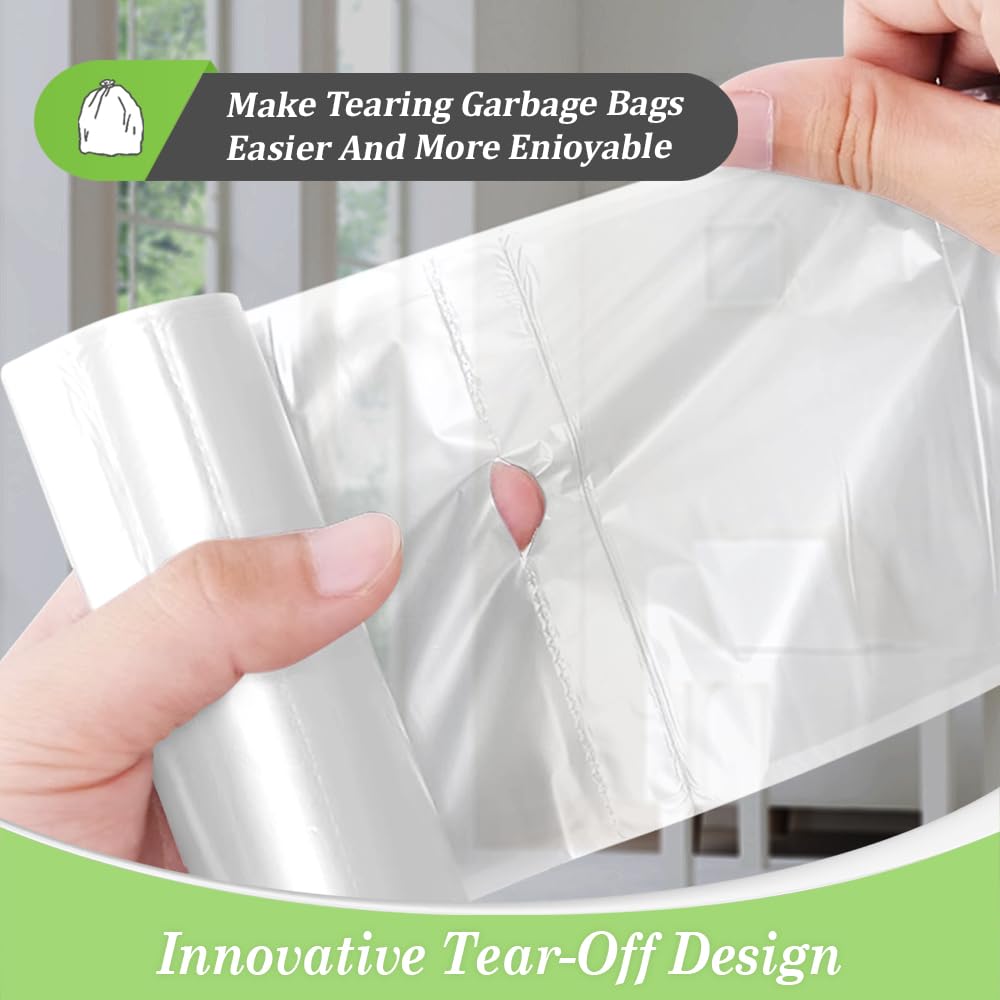 Clear Trash Bags 7 Gallon 120 Count Kitchen Garbage Bags Unscented