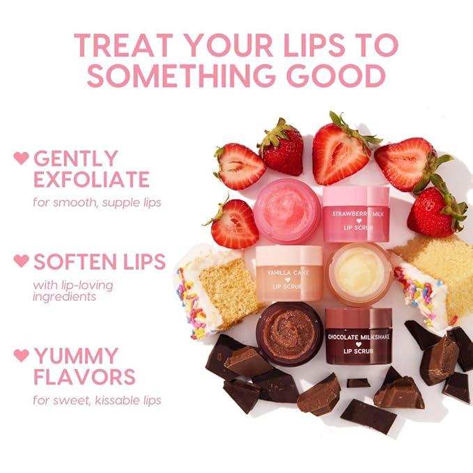 ColourPop Fresh Kiss Exfoliating Lip Scrub - Nourishing Lip Exfoliator to Gently Buff & Soften Skin - Enriched with Cocoa & Shea Butter to Lock in Moisture - Chocolate Milkshake (0.37 oz)