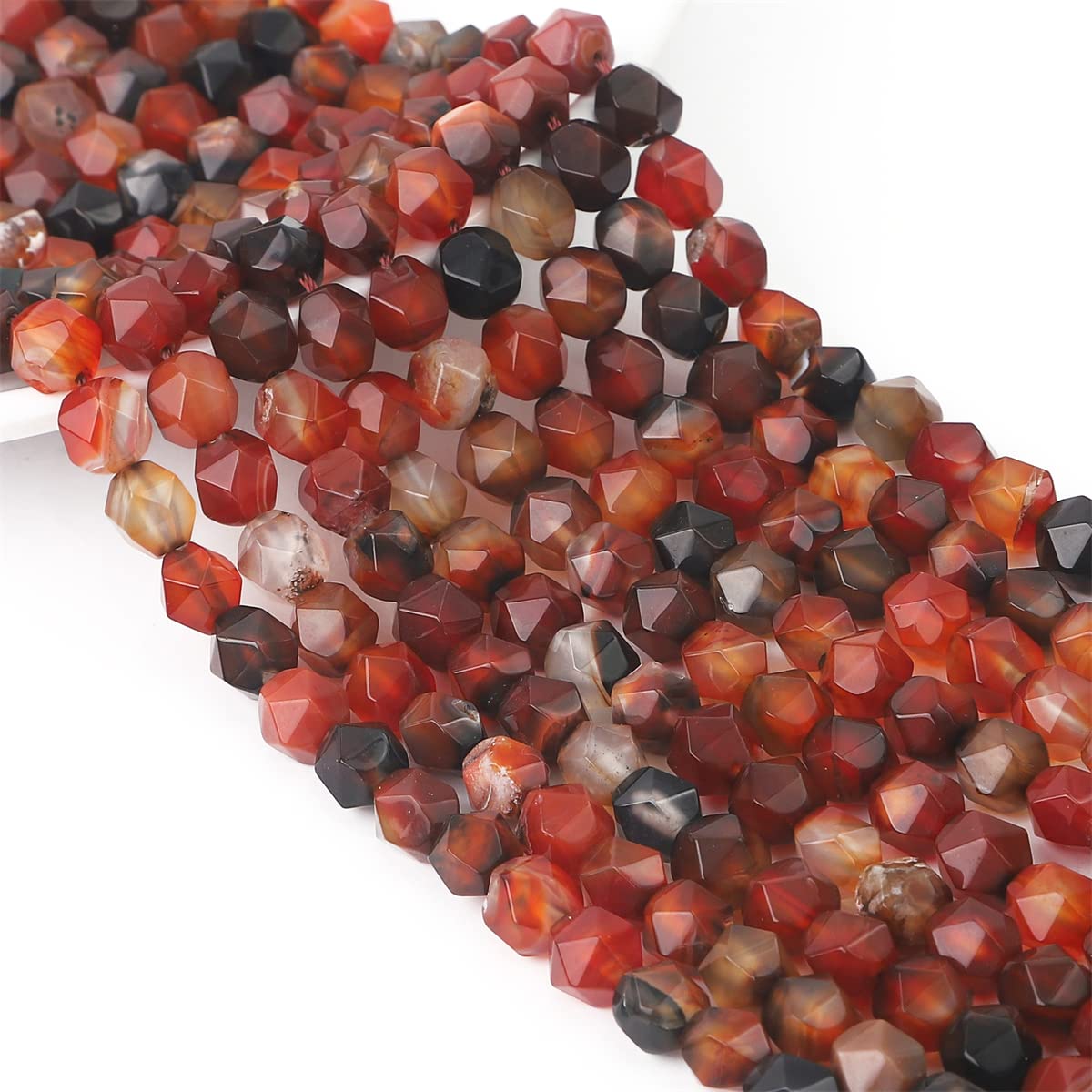 BEADIA Faceted Natural Dream Agate Stone Round Beads 8mm 36cm/Strand for Jewelry Making