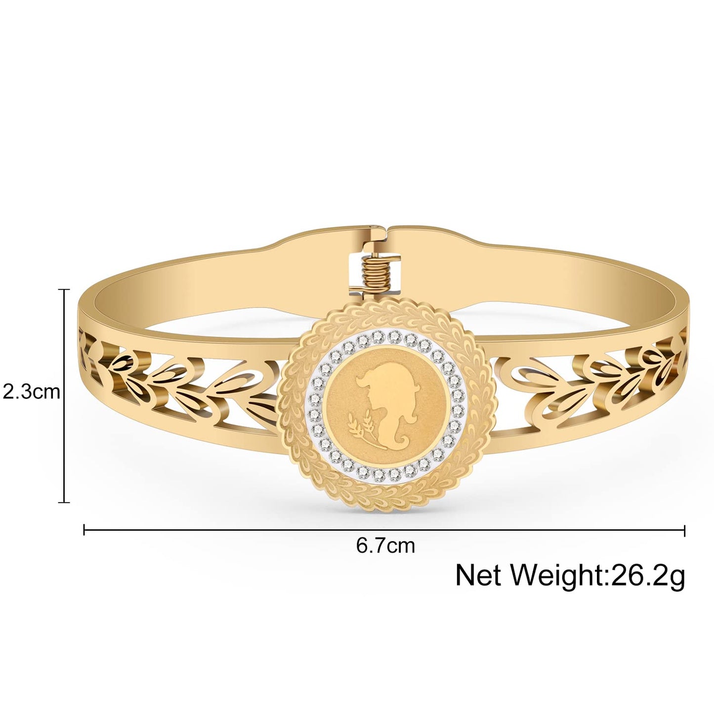 YAYAKO Stainless Steel Constellation Bracelets Bangle Zodiac Gifts for Women Birthday Gifts (Virgo 045)