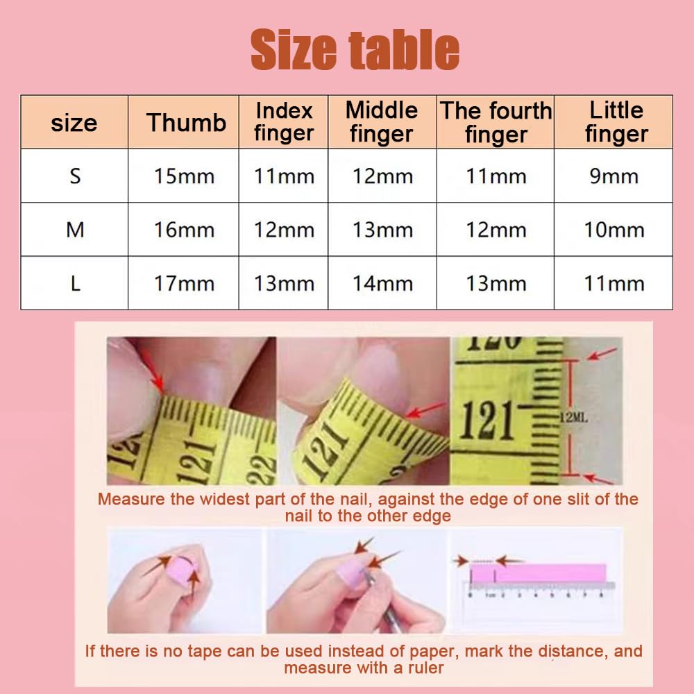 Sonloka 10-Piece Handmade Press On Nails Set - Convenient, Versatile, Reusable - Includes Press On Nails, Glue On Nails, Impress Nails - Pastel & Variety of Styles, Clear red
