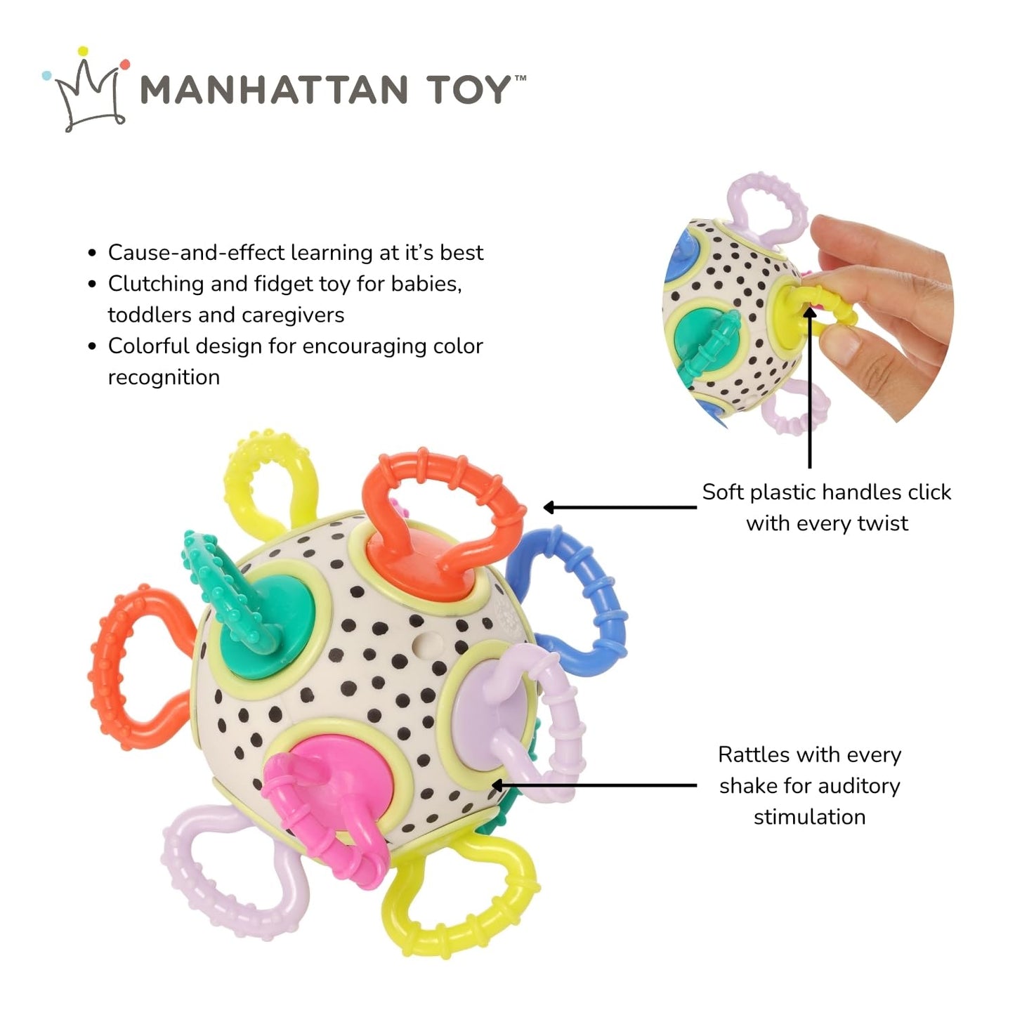 Manhattan Toy Click Clack Colorpop Developmental Activity Baby Toy