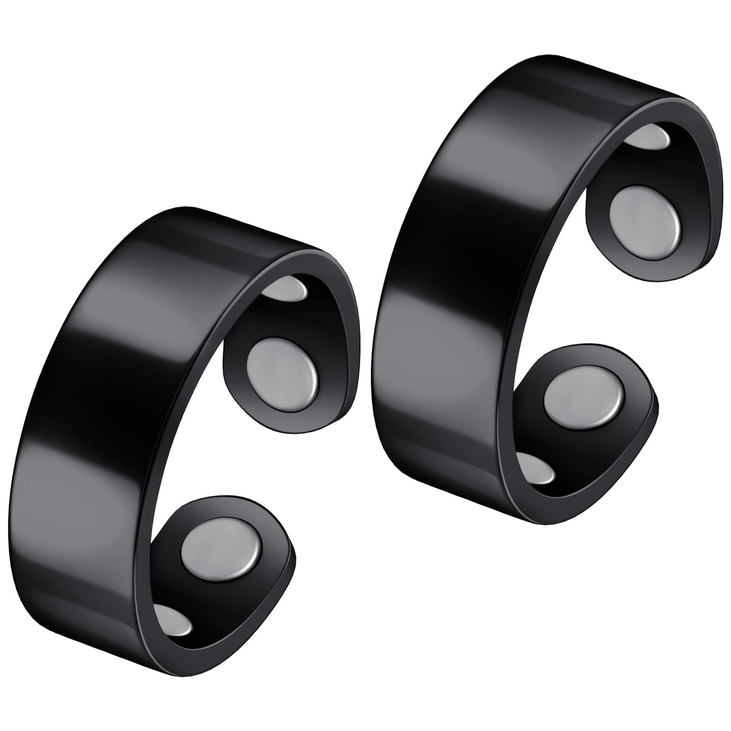 Feraco 2 PCS Copper Rings for Women,99.99% Pure Cooper Magnetic Therapy Thumb Ring Jewelry with Magnets