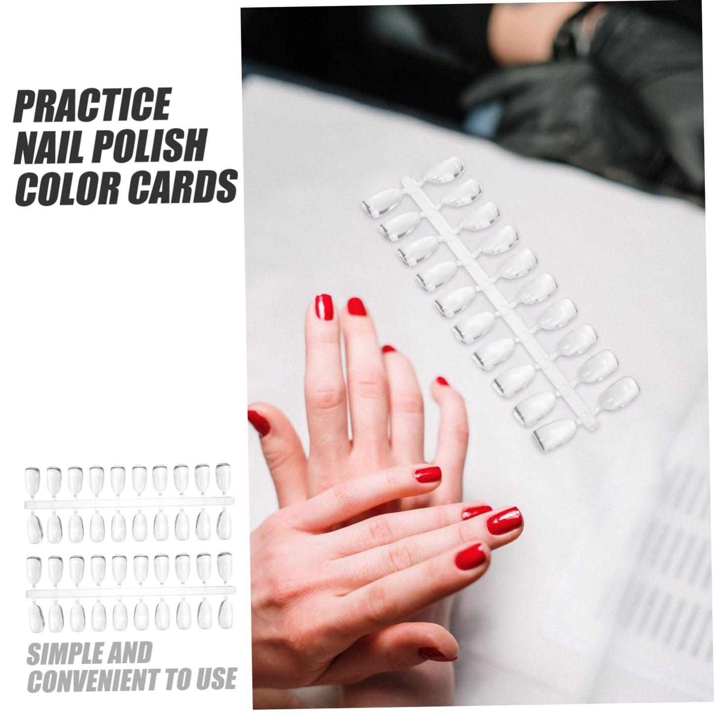 Hemoton 200pcs Pattern-making Nails Nail Art Tools Nail Salon Tool Art Accessory Manicure Color Cards Color Show Cards Display False Nails Polish