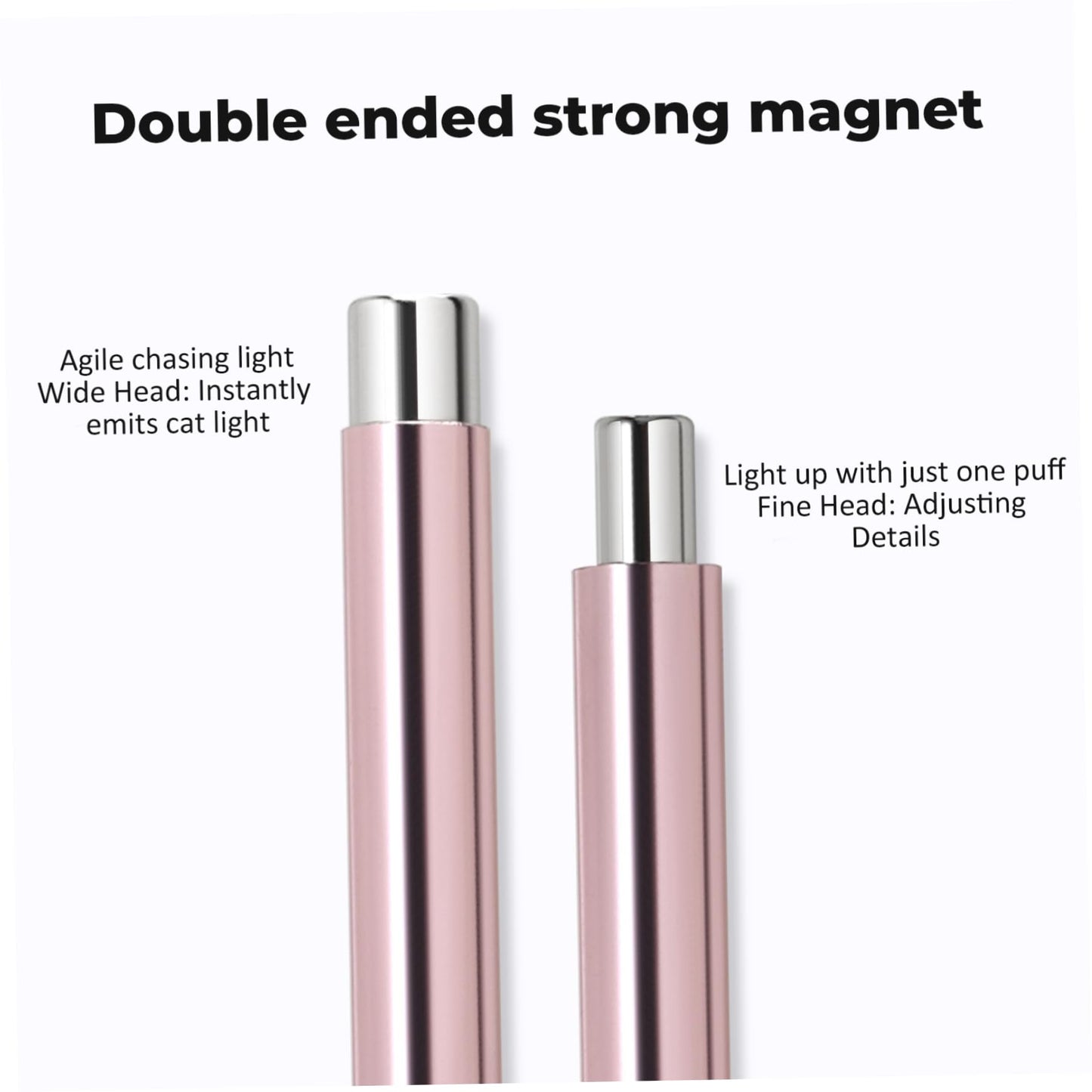 Nail Magnets for Nail Art, 3PCS Cat Eye Magnet for Nails 4 Inch Double-Head Cat Eye Gel Polish Magnet for Home DIY, Salon