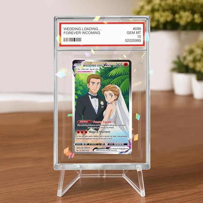 Personalized Anniversary Card from Cartoon Anime Couple Photo, Gifts for Couples Valentines Cards, Romantic Card Gift for Boyfriend Girlfriend, Couple Keepsakes, Valentine’s Day Anniversary 2