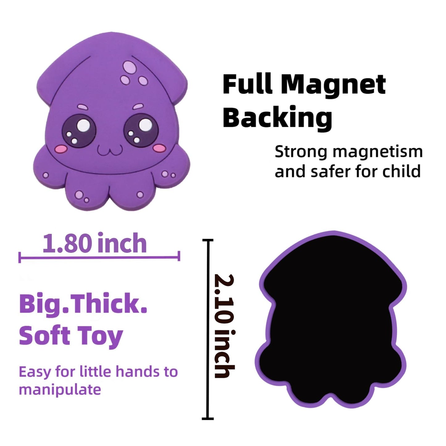 SUPINEEDO Fridge Magnet for Toddlers, Rubber Cute Animal Magnets for Baby,Refrigerator Magnets for Toddlers Educational Learning Toy Gift Whiteboard