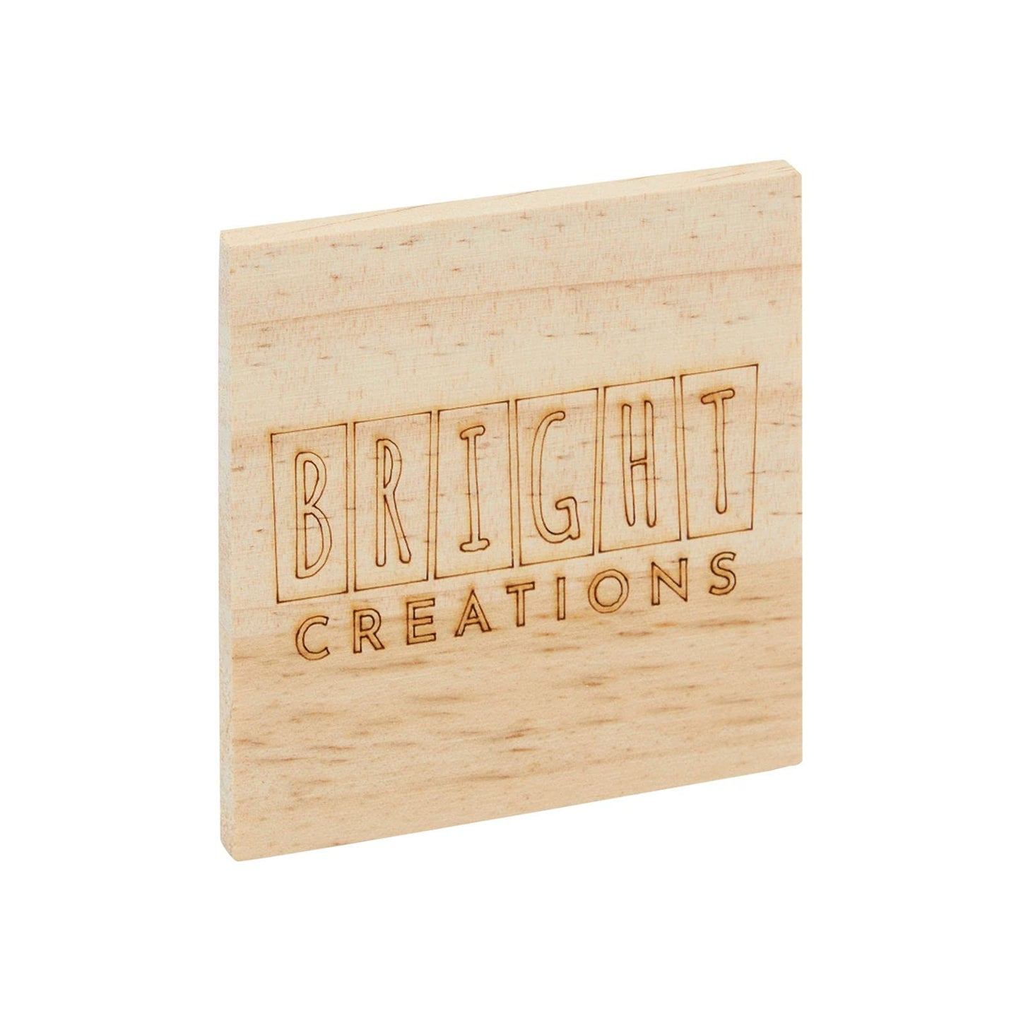 Bright Creations Unfinished Wood Squares - 3 x 3 in, 15 Pack, 1/4 in Thick - Wood Blanks for Carving, Burning & Painting