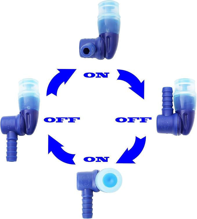 Hydration Bladder Bite Valve Replacement Mouthpiece Fit for Any Water Backpack and Most Brands, with Manual Switch Valve