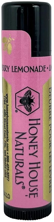 Honey House Naturals Lip Butter Gift Set – Rich & Anti-Aging – All Natural Ultra Moisturizing Lip Butter Infused with Essential Oils - 5 Piece Set - Made in the USA