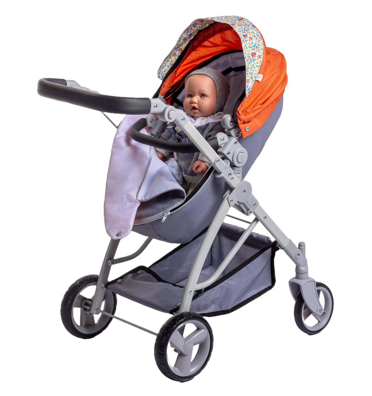 JC Toys - for Keeps Playtime | Deluxe Folding Sports Pram Stroller | Nature Theme Collection | for Dolls up to 20" | Ages 3+