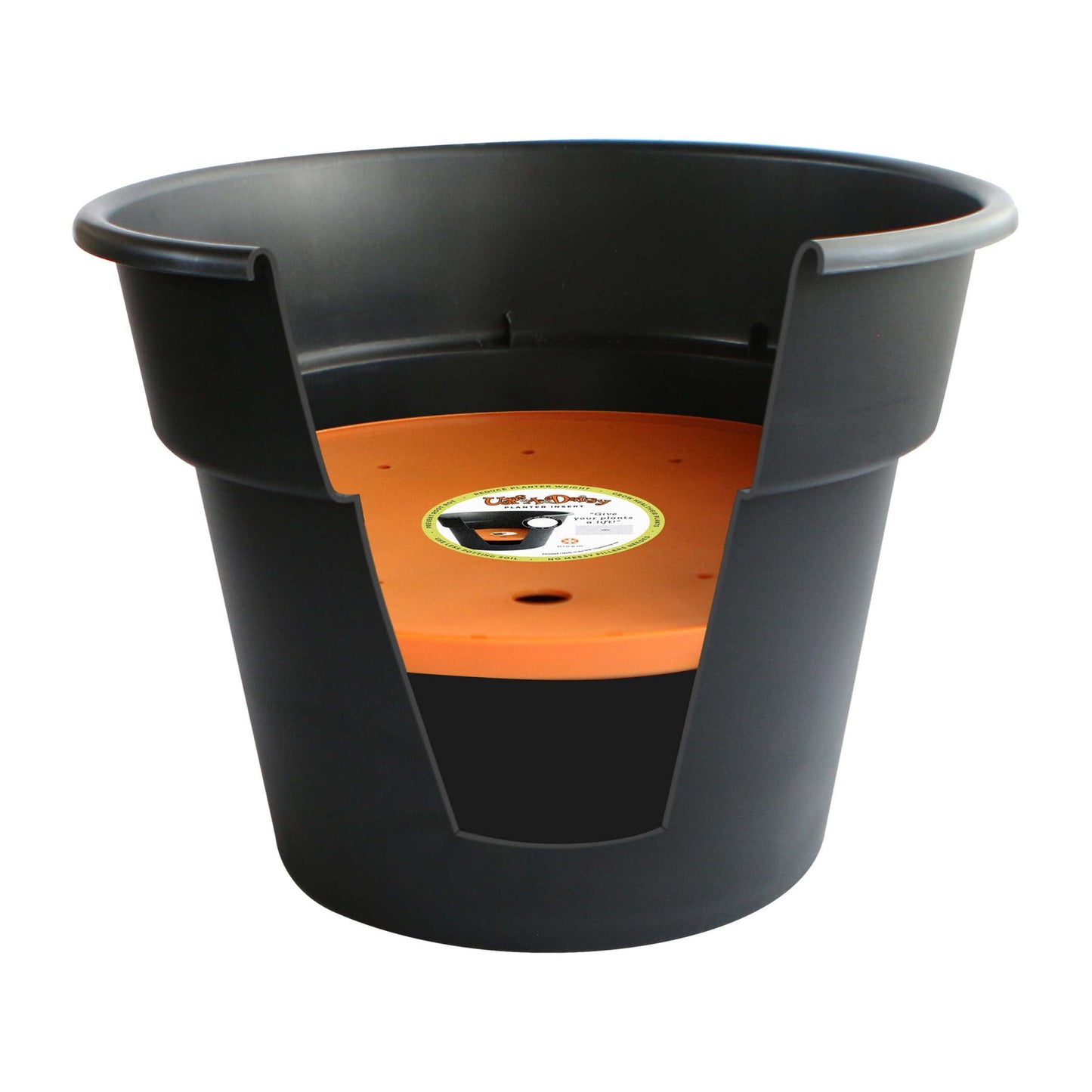 Bloem Ups-A-Daisy 13" Round Planter Pot Lift Insert | Soil-Saving, Durable Resin Disk for Bulky Garden Planters and Pots | Drainage Holes