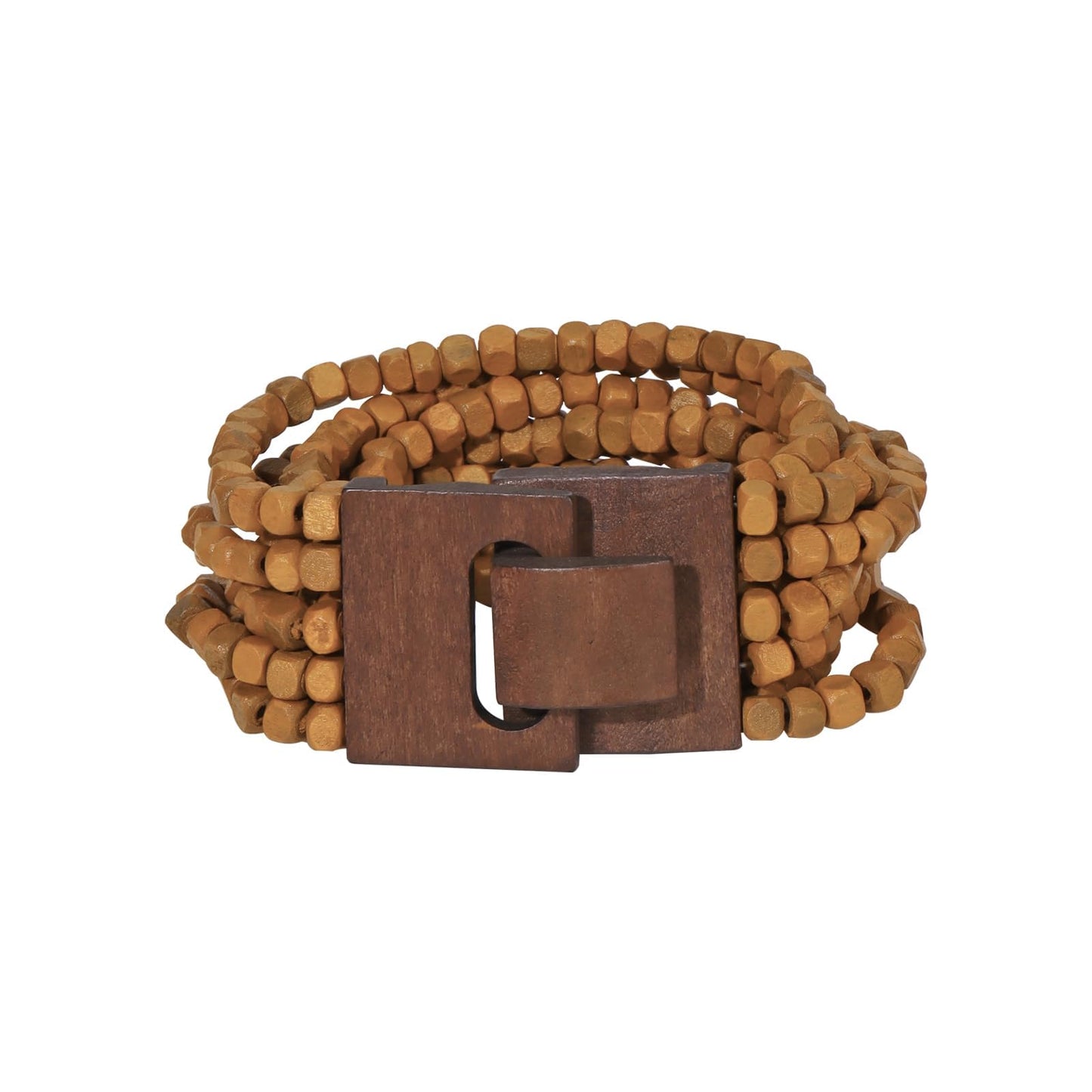 Coiris Boho Bangle Bracelets for Women Wooden Beaded Bracelets Chunky Bohemian Beach Bracelets Jewelry for Women(BR1235-Brown)