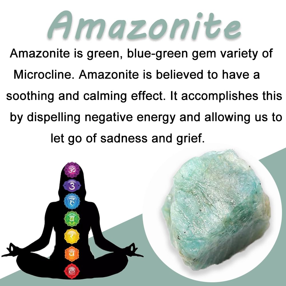 2PCS Natural Raw Stone Healing Crystals Bulk Healing Gemstones for Reiki Tumbling Fountain Rocks Meditation Garden Home Decor (Amazonite)