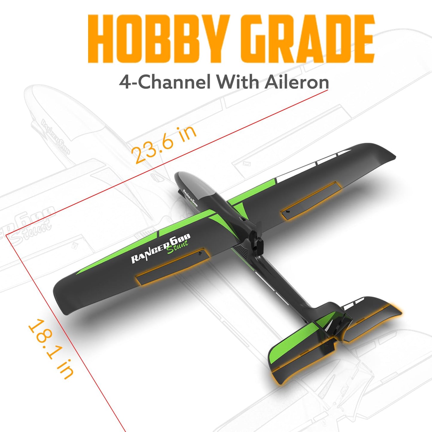 VOLANTEXRC New Version RC Plane,Remote Control Airplane for Adults,4-Channel RC Plane with Durable Foam Construction,3 Flight Modes,One-Key Stunts,Comprehensive Accessories Kit,23.6*18.1 inches,RTF