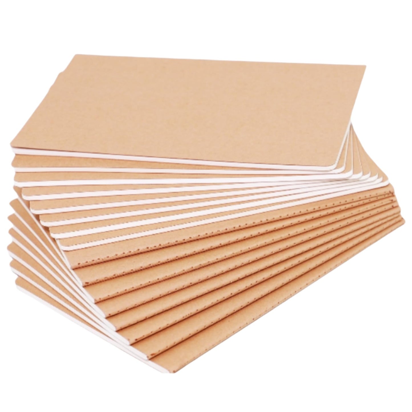 Zegrox 16 Pack Kraft Blank Notebooks for Writing, A5 Size 8.3 x 5.5in, 60 Pages Each, Bulk Sketchbook Journals Set for Travel Journal, Student, Kids, Writing
