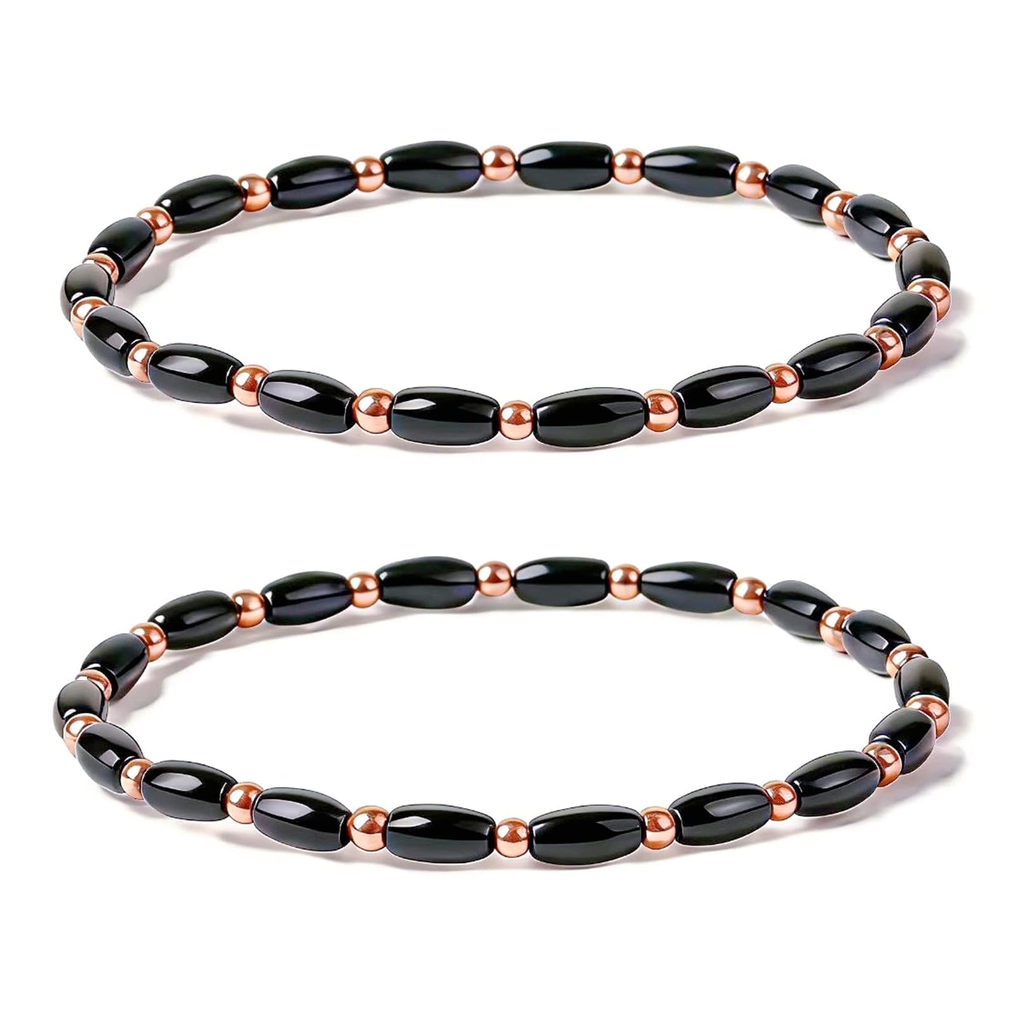 Drkao Copper Magnetic Therapy Anklet for Women Men, Copper Anklets Magnet Anklets, Easter Gift for Lover, Best Friends, Boss, Pulsera De Cobre Para Mujer for Parents For Mother 2 Pack