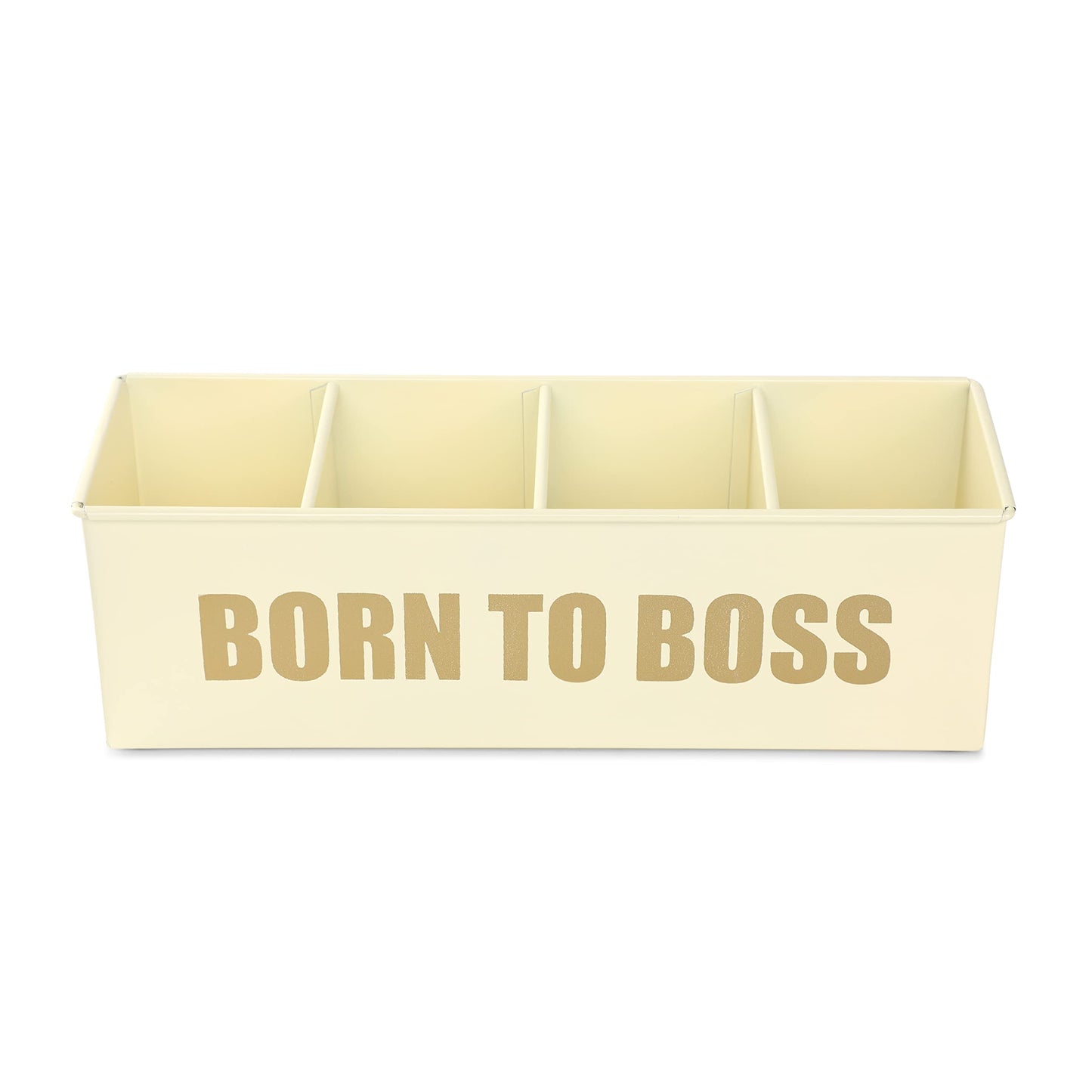 DUDKI Home Present Desk Organiser 4 compartments Decorative Pen Pencil holder/Vanity Kit/Travel Box/Makeup Box/Cosmetic Box/Storage Box/knife Holder/Spoon Holder-Gift Office Desk Décor