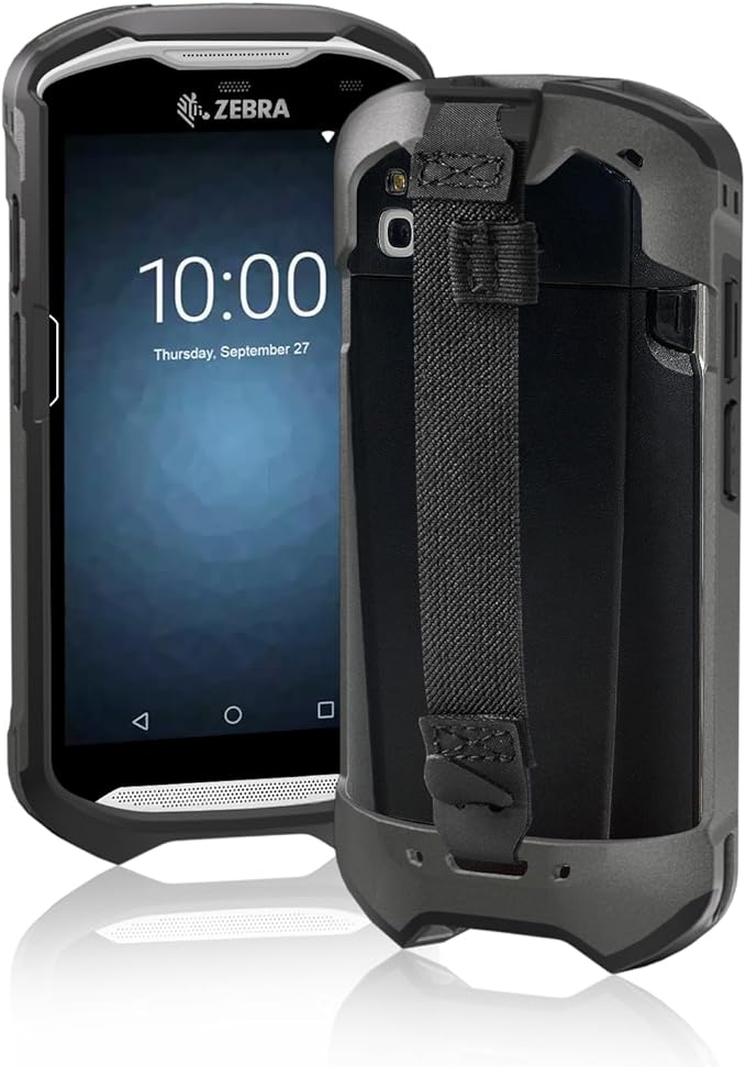 TC51 TC52 TC56 TC57 TC510K Case with Hand Strap - Protective & Ergonomic for Zebra Handheld Barcode Scanners SG-TC5X-EXO1-01 SG-TC5X-EXONHS-01 (Black)