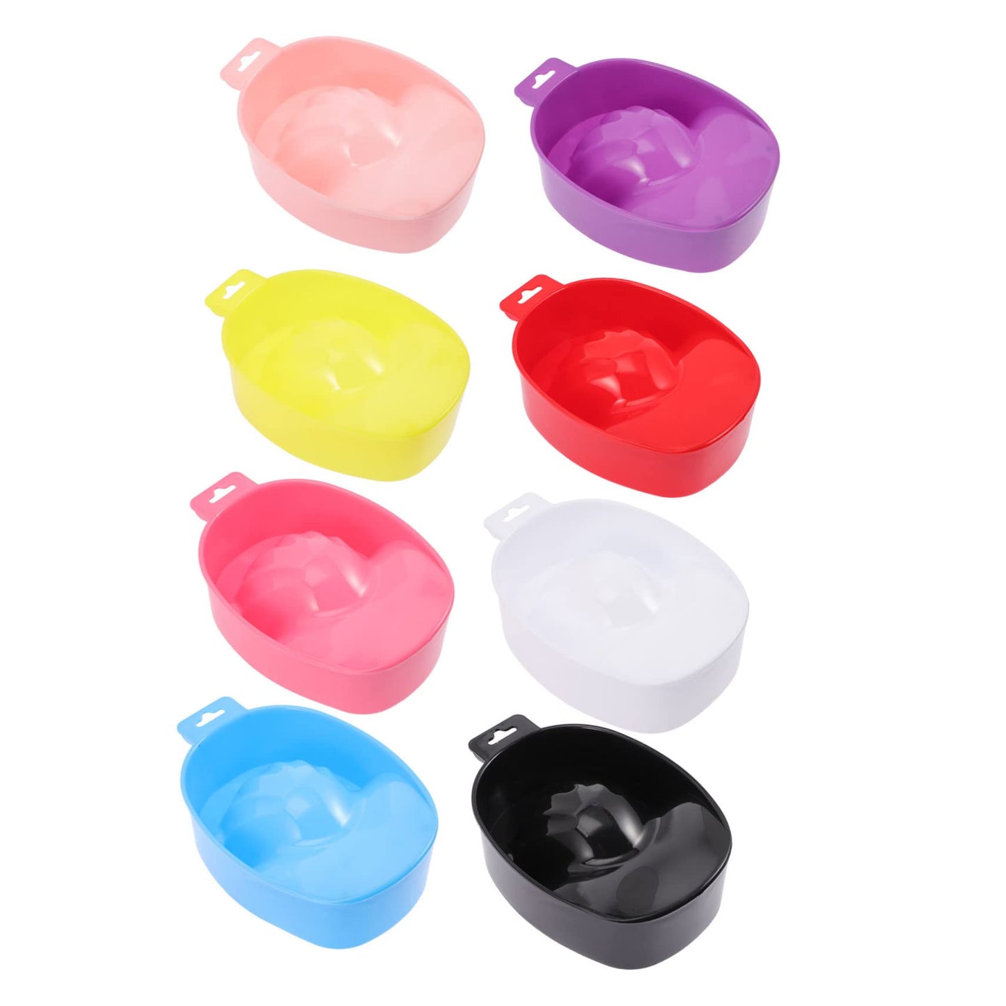 Nail Soaking Bowl Acetone Proof, 8PCS Nail Polish Powder Removal Tray Manicure Bowl Soaker Set for Art Fake Polishing Remover Treatment, Manicure Soaking Tool
