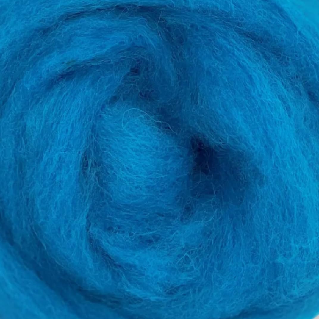 Corriedale Carded Sliver Wool Roving Variety Bundle | Best Core Wool for Needle Felting, Spinning, Wet Felting, Weaving, Dryer Balls, Yarn Roving - Ethically Sourced (Deep Sea)