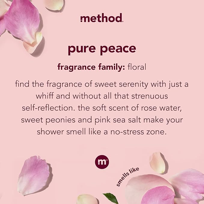 Method Deodorant, Pure Peace, Aluminum Free, 12 Hour Protection, 2.65 oz (Pack of 5)