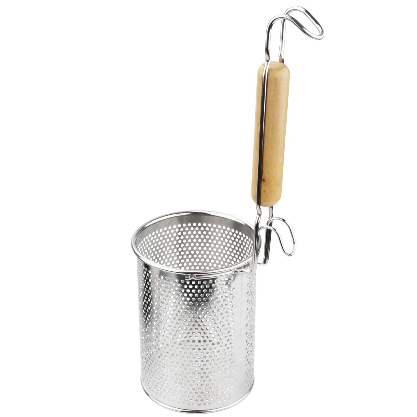 MyLifeUNIT Spaghetti Strainer Spoon, Stainless Steel Food Strainer Noodle Strainer with Handle 4.4 X 4.6 X 14.7 inches