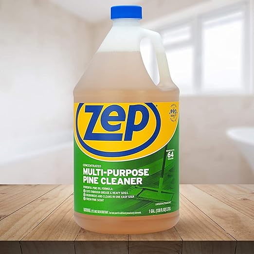 Zep Concentrated Multi-Purpose Pine Cleaner - 128 oz (Pack of 2) ZUMPP128 - Multi-Purpose Cleaner for Professional, Commercial and Household Use, From the Bathroom to Kitchens and Dining Rooms