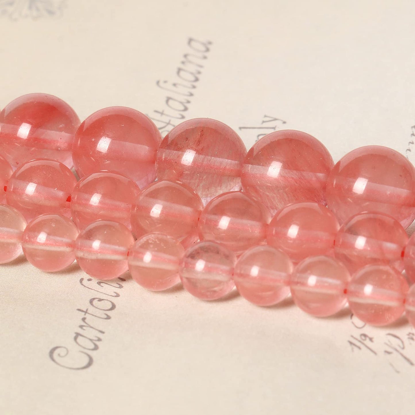 About 60pcs 6mm Natural Stone Beads Watermelon Crystal Beads Crystal Gemstone for Jewelry Making, DIY Bracelet Necklace