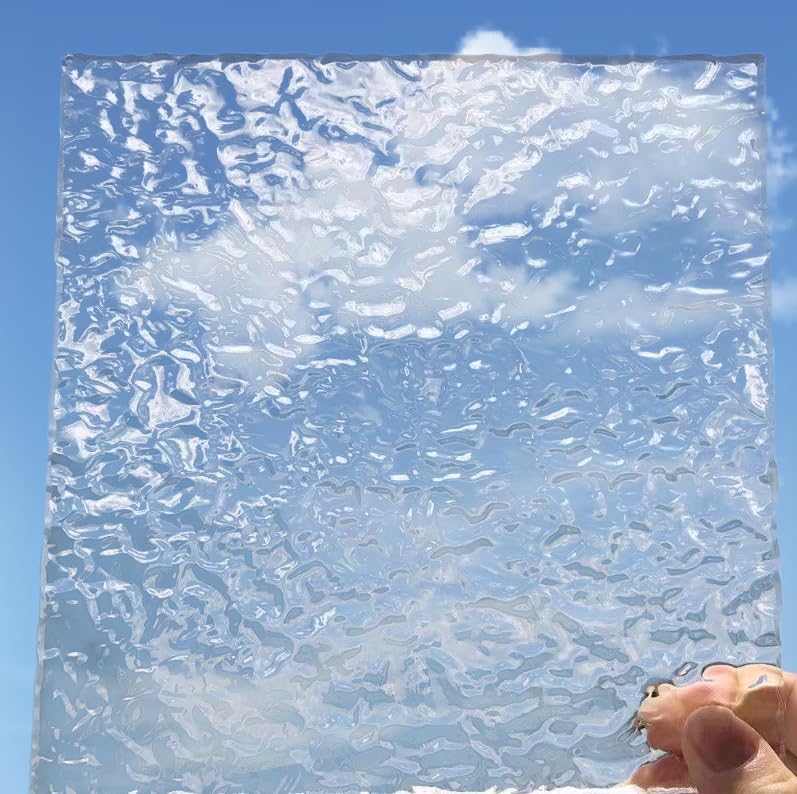 Set of 2 Acrylic Board Extruded Acrylic Sheet,1/8'' Thick PMMA Wave Rippe Sheet,Crystal Plastic Acrylic Sheets for DIY Crafts,Advertising,Sign,Display Cases (12''x16'') - size: 12''x16''