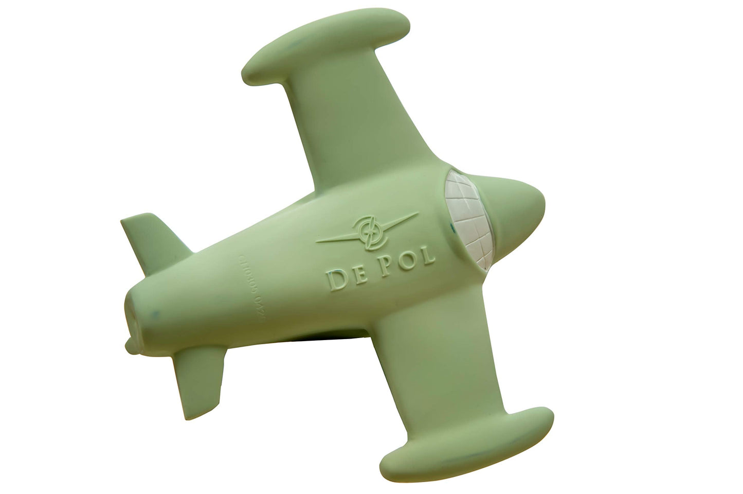 Chewy, The Teeth-32 Airplane Teething Toy 100% Natural Havea Rubber Green