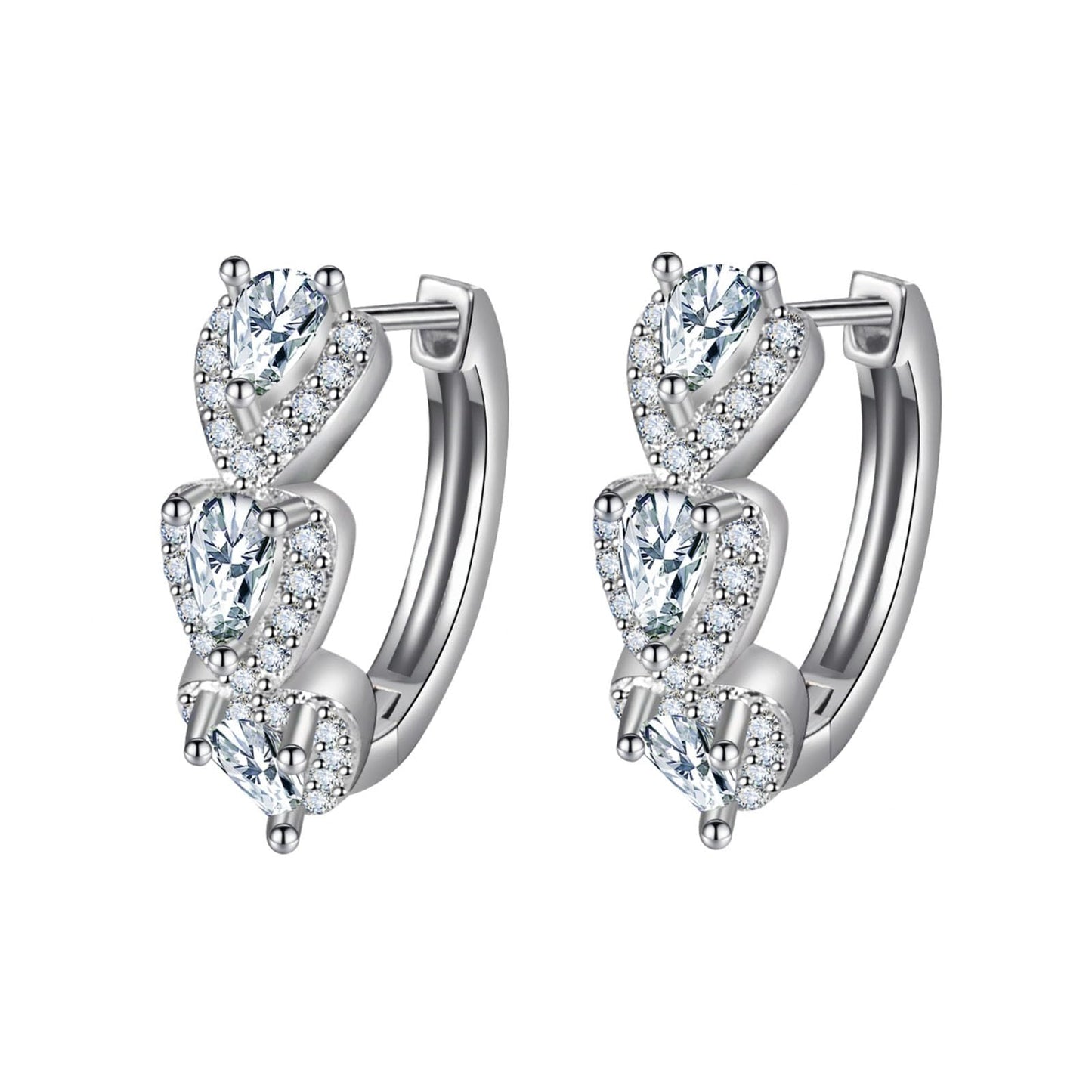 Histone Lymphatic Earring For Women, Lovefinity™ Honorable Joy Halolux Lymphvity Magnetotherapy Germanium Earrings Hoop Jewelry Gifts (Hoop-Silver)