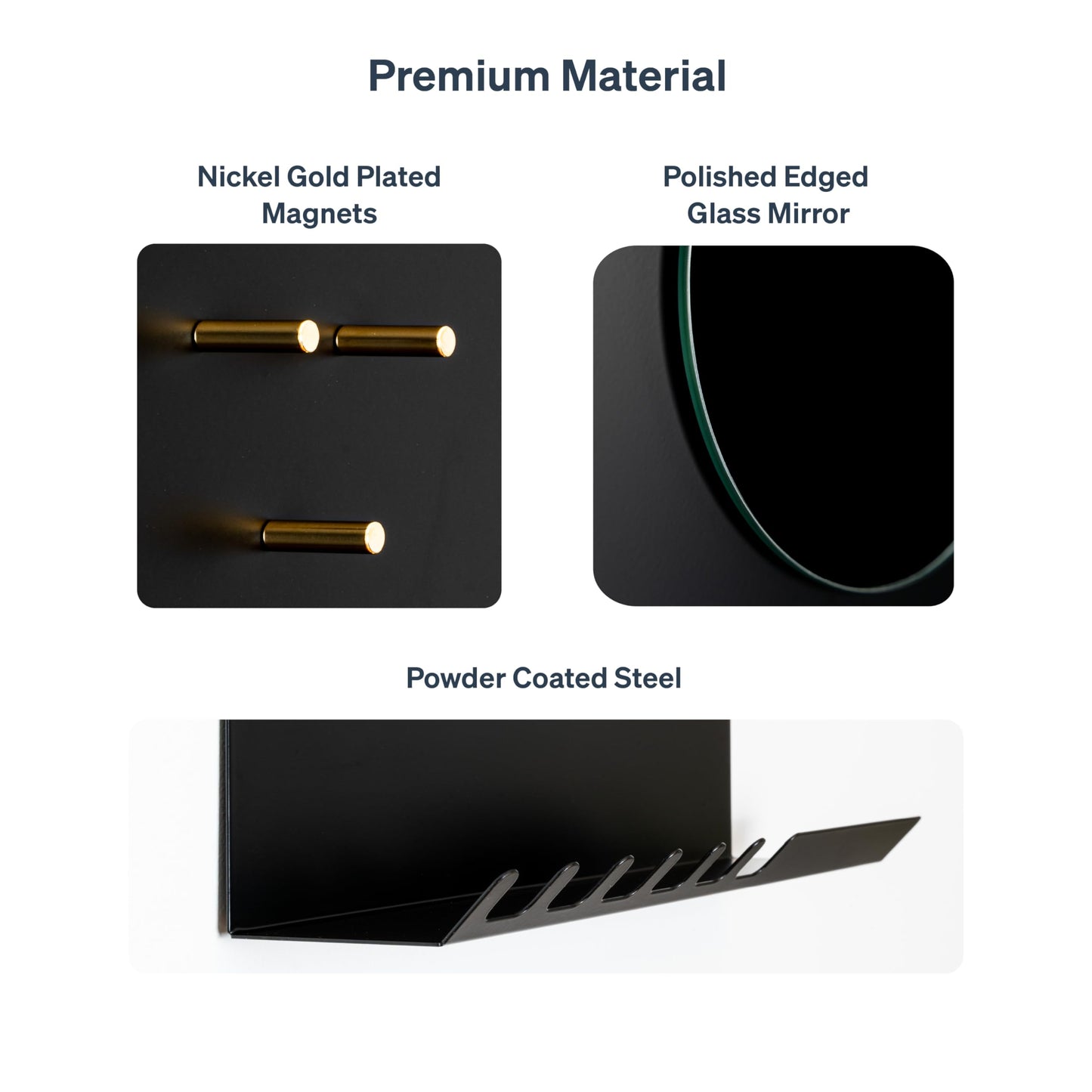PeachyModern Key Holder Wall Mount and Mail Organizer - Hide Your Mail with a Modern and Minimal Look (Black)
