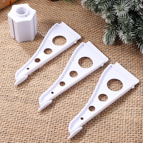 Unomor Christmas Tree Stand White Plastic Triangle Base for DIY Crafts
