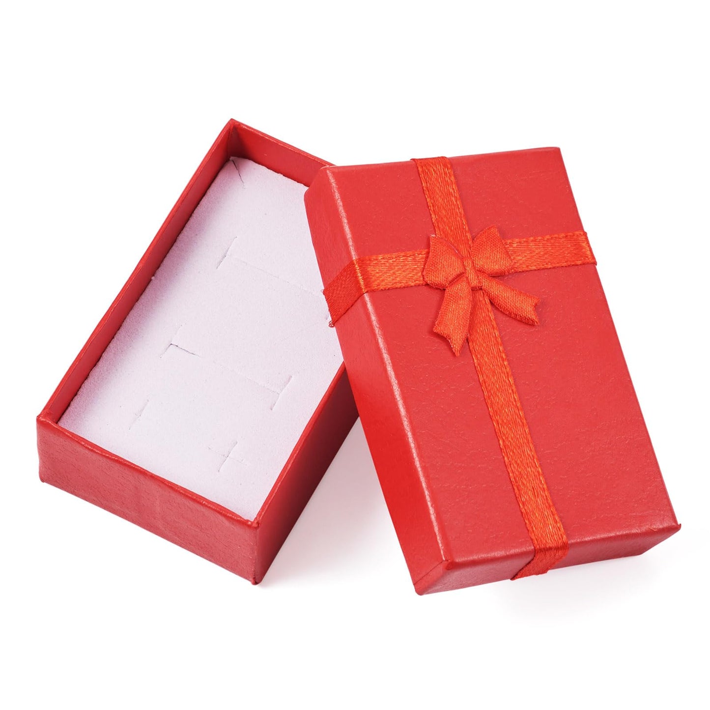 Craftdady 12pcs Red Jewelry Boxes Small Necklace Box Cardboard Jewelry Gift Boxes With Lids Bowknot Ring Earring Boxes for Women Valentines Day Jewelry Gift Packaing Display Organizer