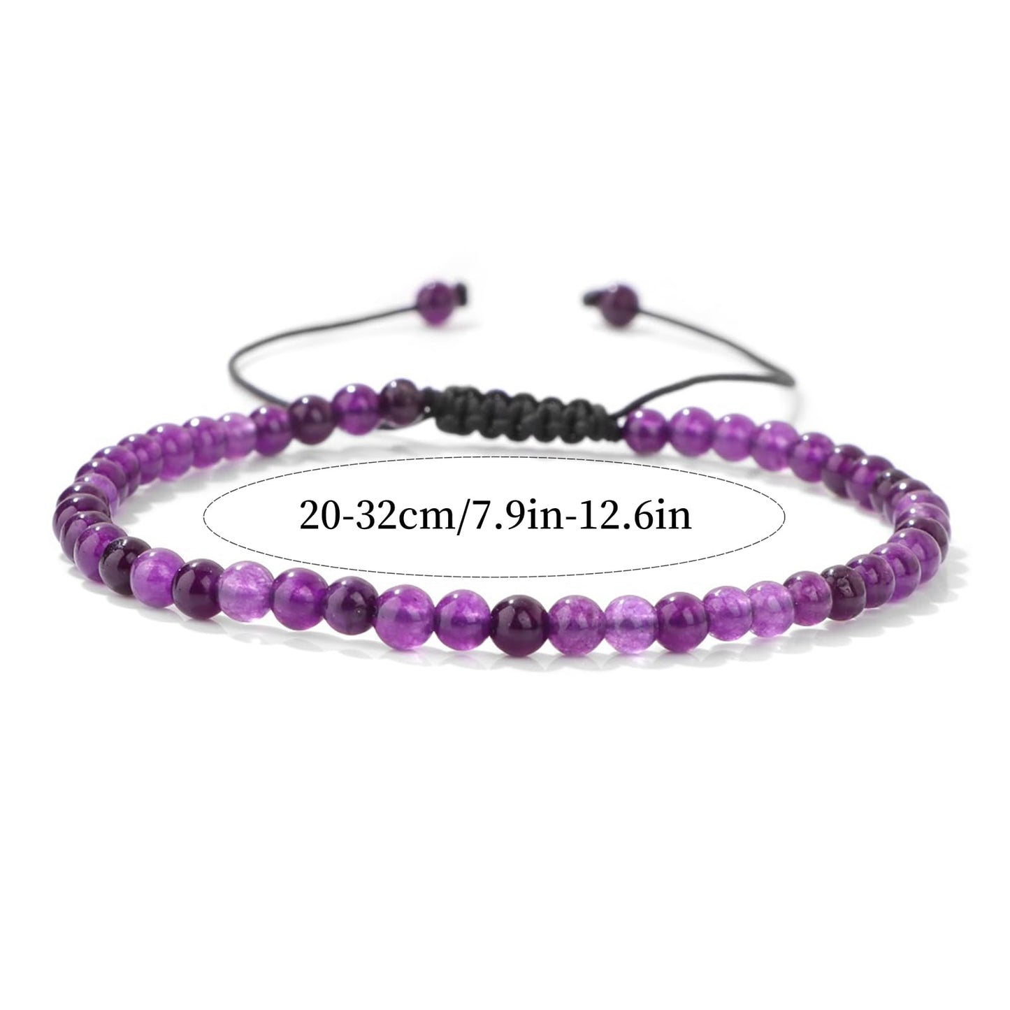 Lit Wall Amethyst Anklets for Women Beach Boho Ankle Waterproof Amethyst Crystal Anklet Bracelets Adjustable Beaded Ankle Bracelet Plus Size Anklets Gemstone Anklet Jewelry Gift for Her