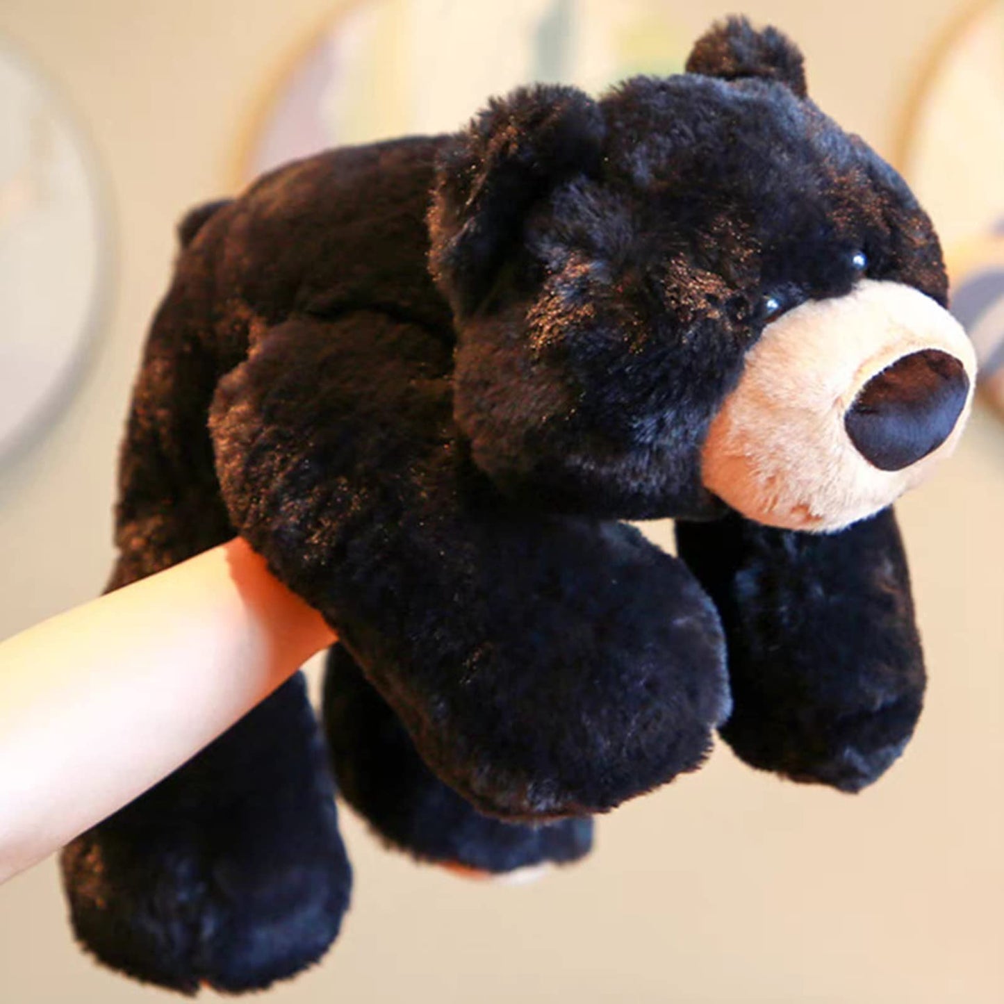 ronivia Weighted Stuffed Animals, 19.7" 3.3lbs Weighted Bear Stuffed Animal Toy Cute Black Bear Plush Pillow Weighted Plush Animals Toy