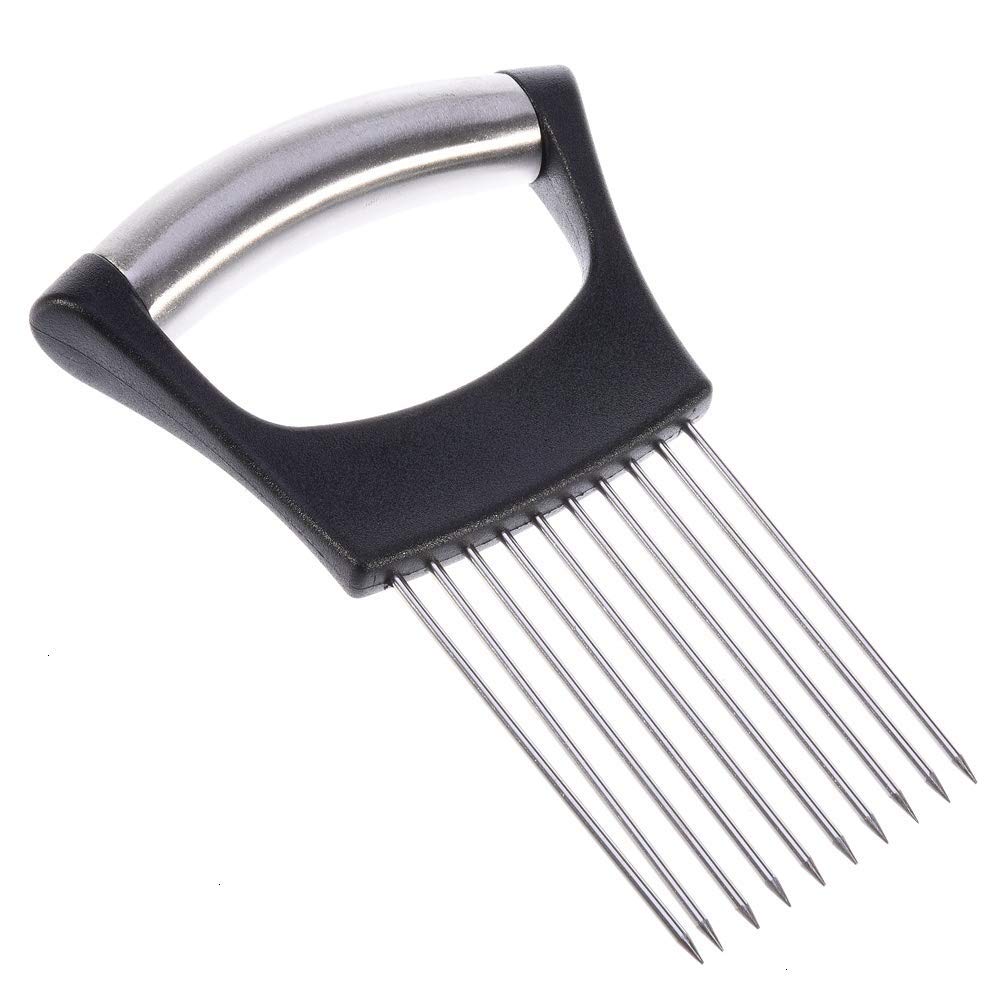 Onion Cutter, 1 PC Onion Holder Fork Cutter Chopper Slicer Peeler Stainless Steel Vegetable Slicer Tomato Cutter Meat Needle Chicken Kitchen Tool