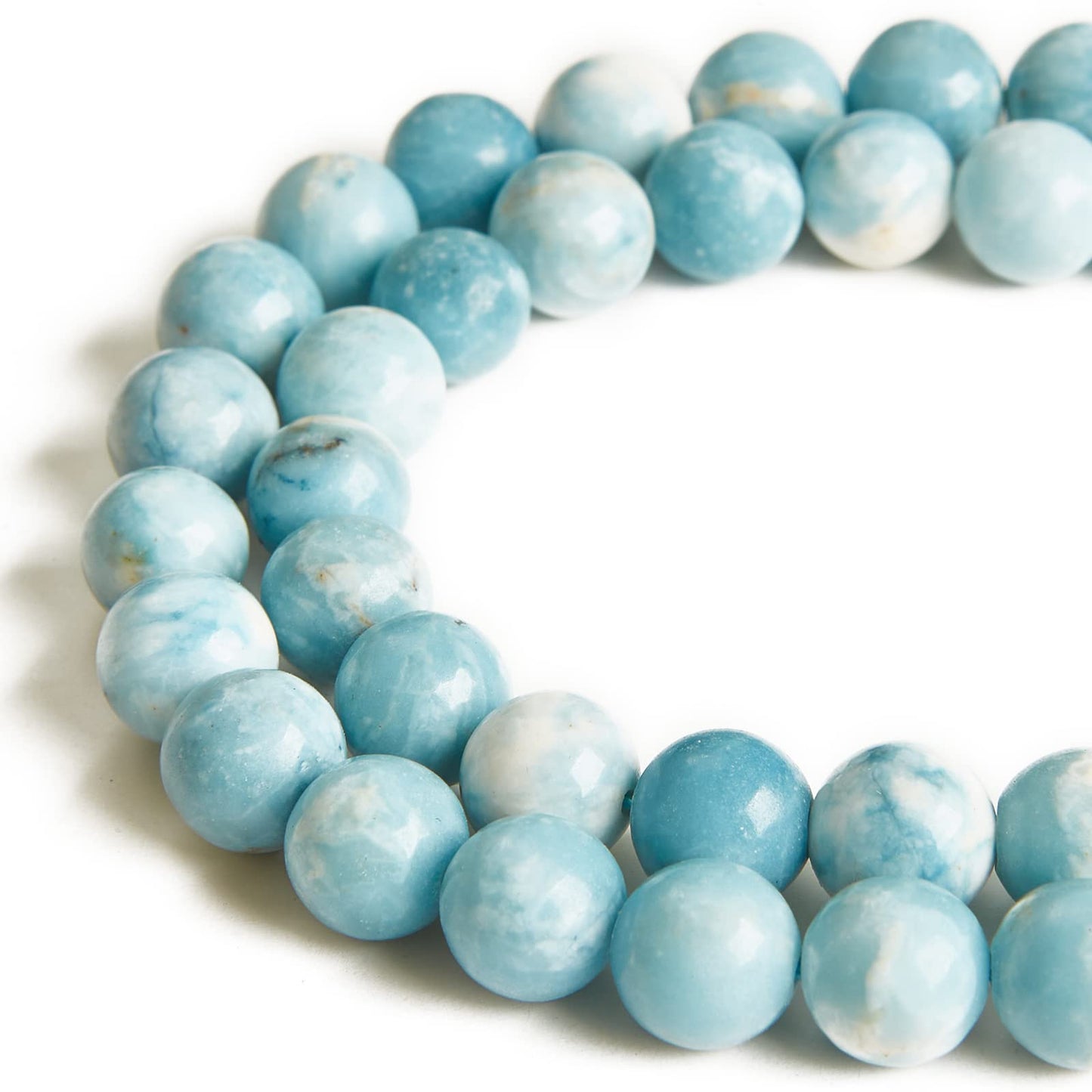 100pcs 8mm Larimar Beads Natural Gemstone Beads Round Loose Beads for Jewelry Making