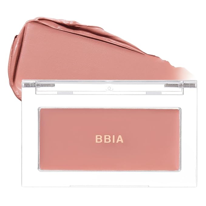 BBIA Ready To Wear Downy Cheek Cream Blush 8 Color - Creamy Blendable & Buildable Blush Dewy Texture & Matte Finish High Pigment Longlasting Lightweight Natural Face Makeup, 0.12oz (06 DOWNY FIG)