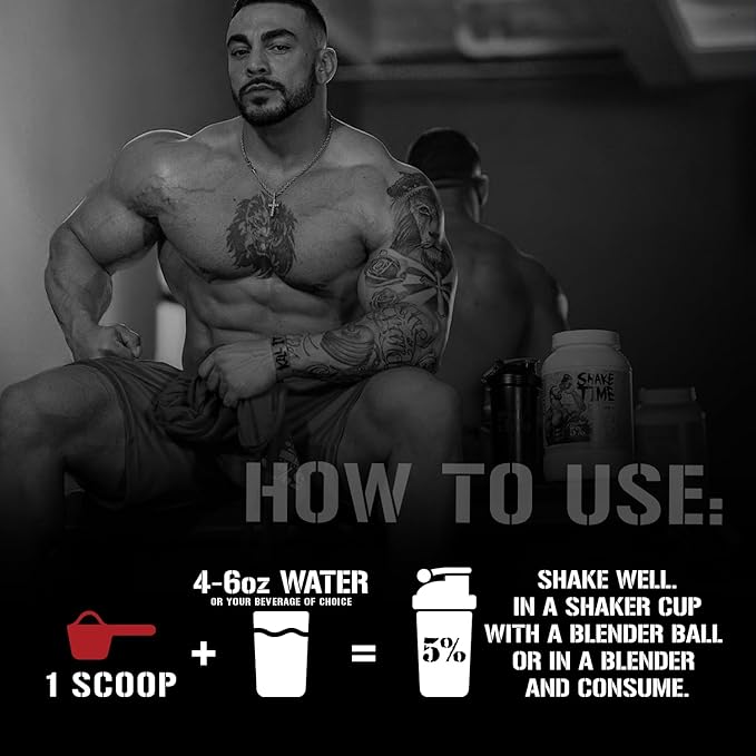 5% Nutrition Rich Piana Shake Time | 26G Animal Based Protein Drink | Grass-Fed Beef, Chicken, Whole Egg (Cookies & Cream)