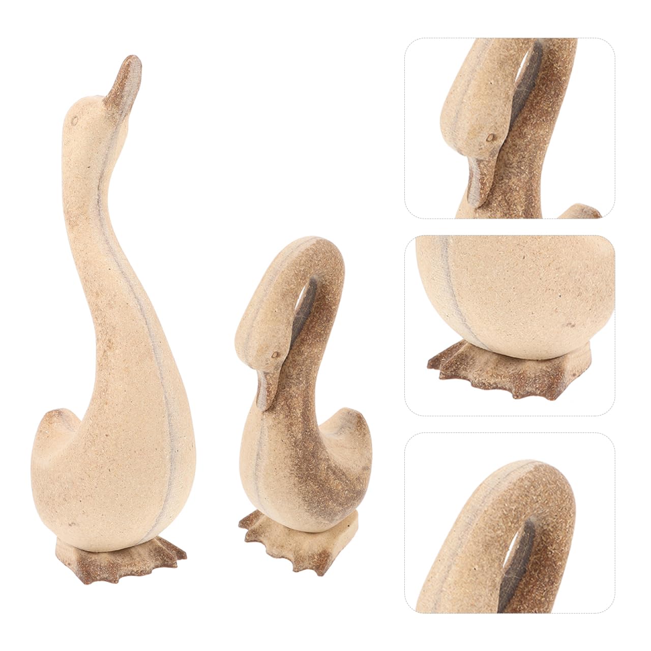 EXCEART Wooden Goose Ornaments 9.45 Inch DIY Painting Craft Kit for Kids Home Decor Table Centerpiece Garden Figurines