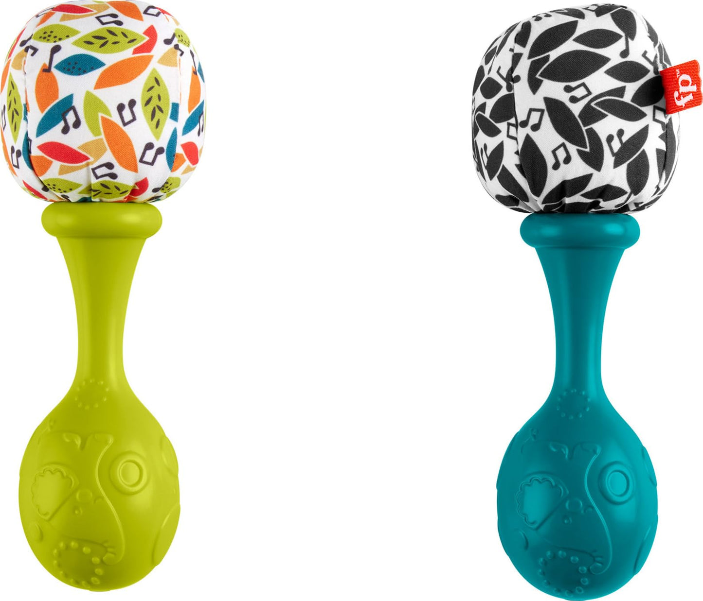 Fisher-Price Newborn Toys Rattle ‘n Rock Maracas, 2 Soft Musical Instruments for Developmental Play Babies Ages 3+ Months, Neutral Colors