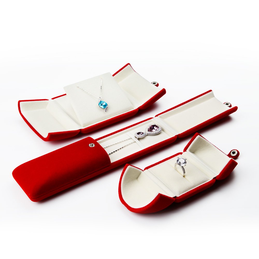 Oirlv Red Jewelry Gift Box Necklace/Long Chain Storage Boxes