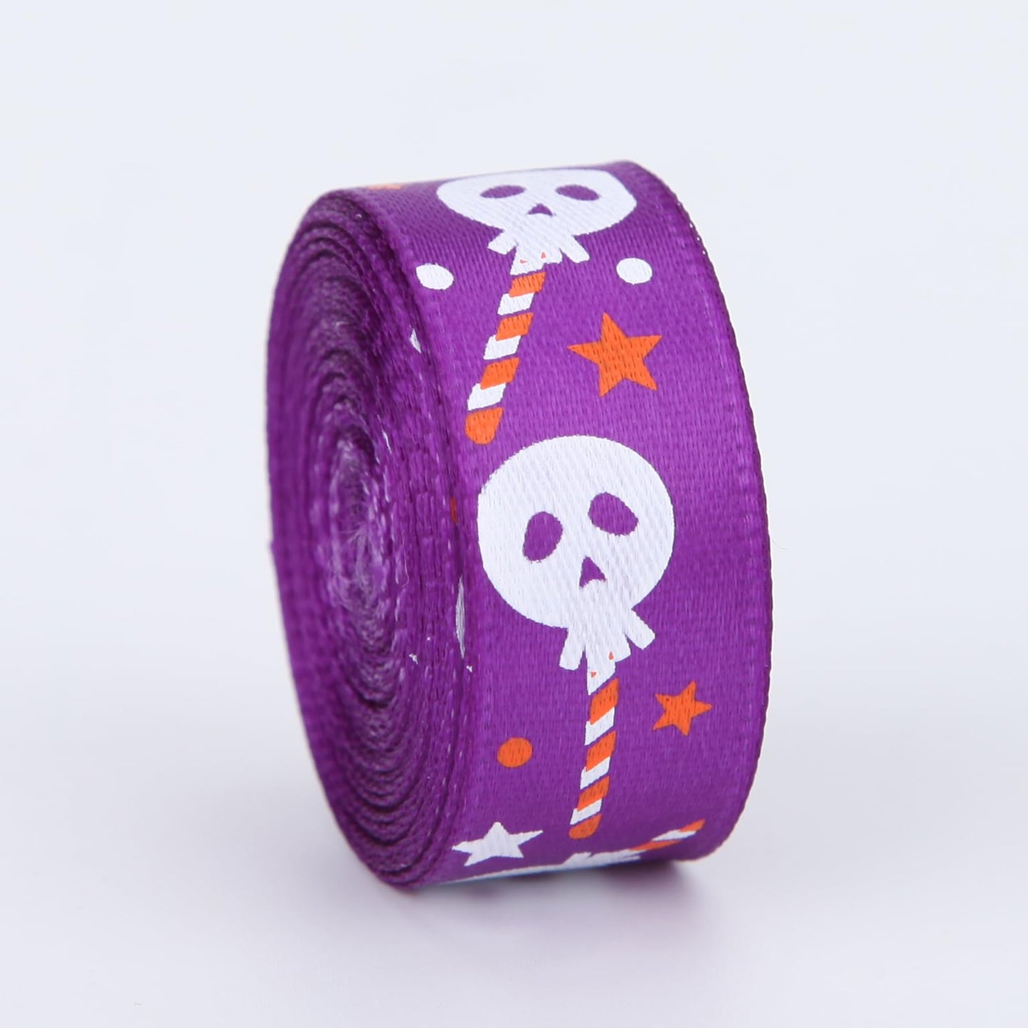 Meseey 50 Yards Halloween Ribbon - 5/8 Inch Spider Web Skull Pumpkin Bat Hocus Pocus Witch Legs for Gift Wrapping Hair Bows Party Decor