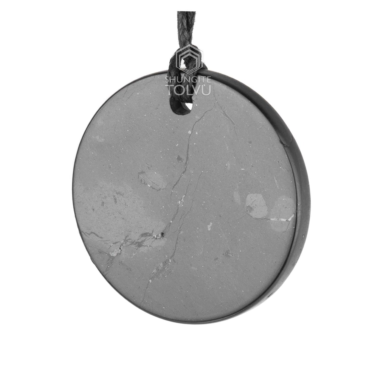 Shungite Pendant "Vitality" - Made of Authentic black Russian shungite stone - Handmade - TOLVU