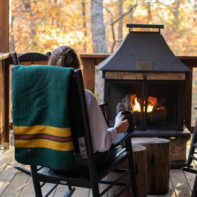 Arcturus Military Wool Blanket - Warm, Thick, Washable - Great for Outdoors, Camping, Stadium Blanket, Picnics, Travel - Car & Bushcraft Survival Kits, Large 64in x 88in 4.5 lb